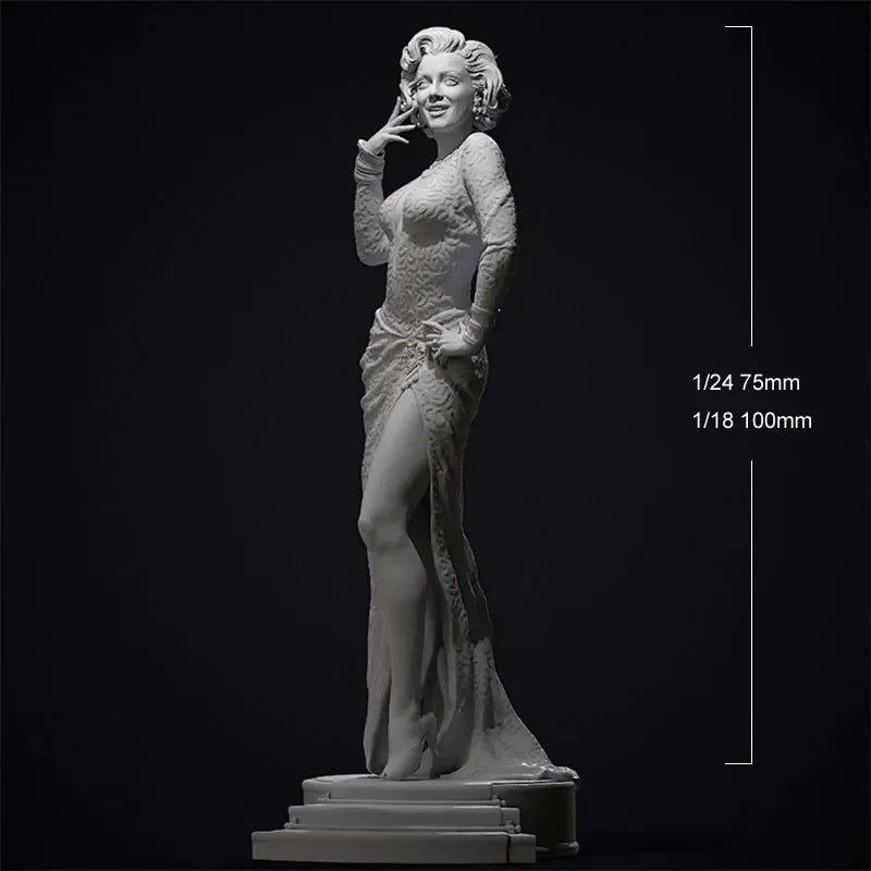 75mm Marilyn Monroe, Resin Model Figure Kit, Unassembled and Unpainted
