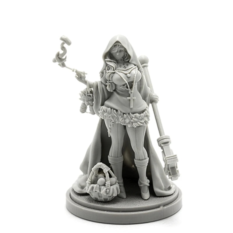 30mm Priestess, Resin Model Figure Kit, Fantasy Theme, Unassembled and Unpainted