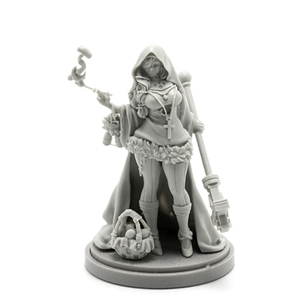 30mm Priestess, Resin Model Figure Kit, Fantasy Theme, Unassembled and Unpainted