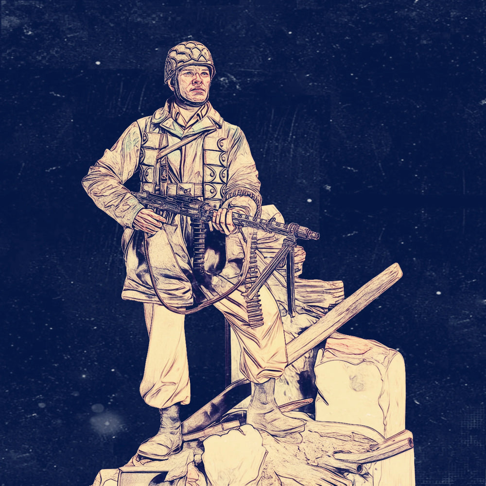 1/16 Modern Tactical Soldier with Rifle and Plate Carrier, Resin Model Figure Kit, Unassembled and Unpainted