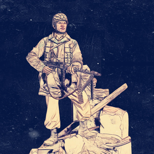 1/16 Modern Tactical Soldier with Rifle and Plate Carrier, Resin Model Figure Kit, Unassembled and Unpainted