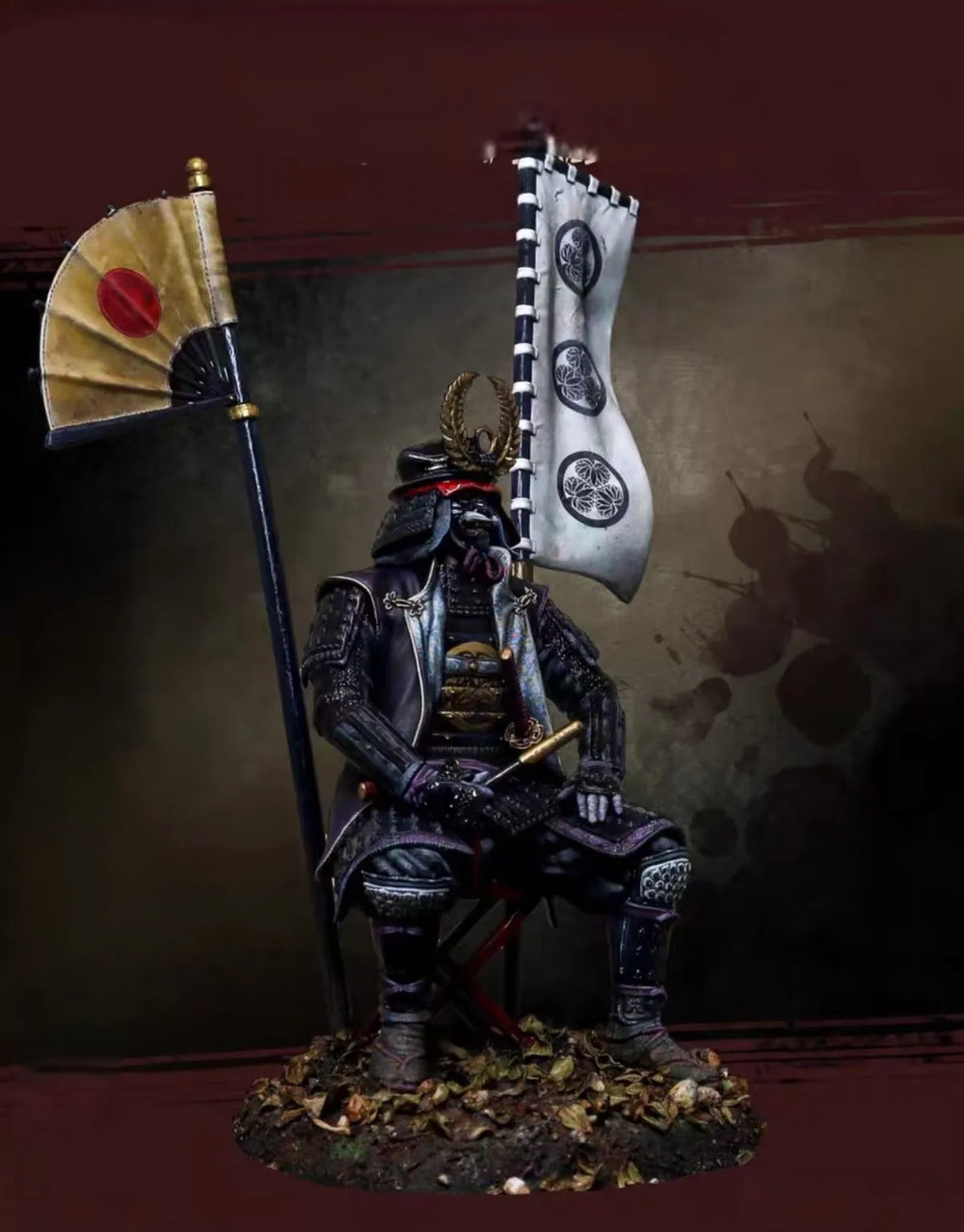 90mm Samurai Warlord, Resin Model Figure Kit, Military Theme, Unassembled and Unpainted