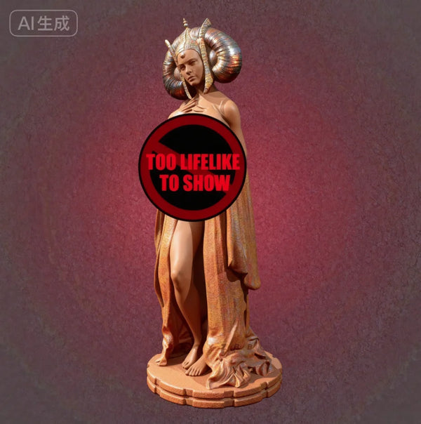 75mm Female with Flowing Robes, Resin Model Bust Kit, Unassembled and Unpainted
