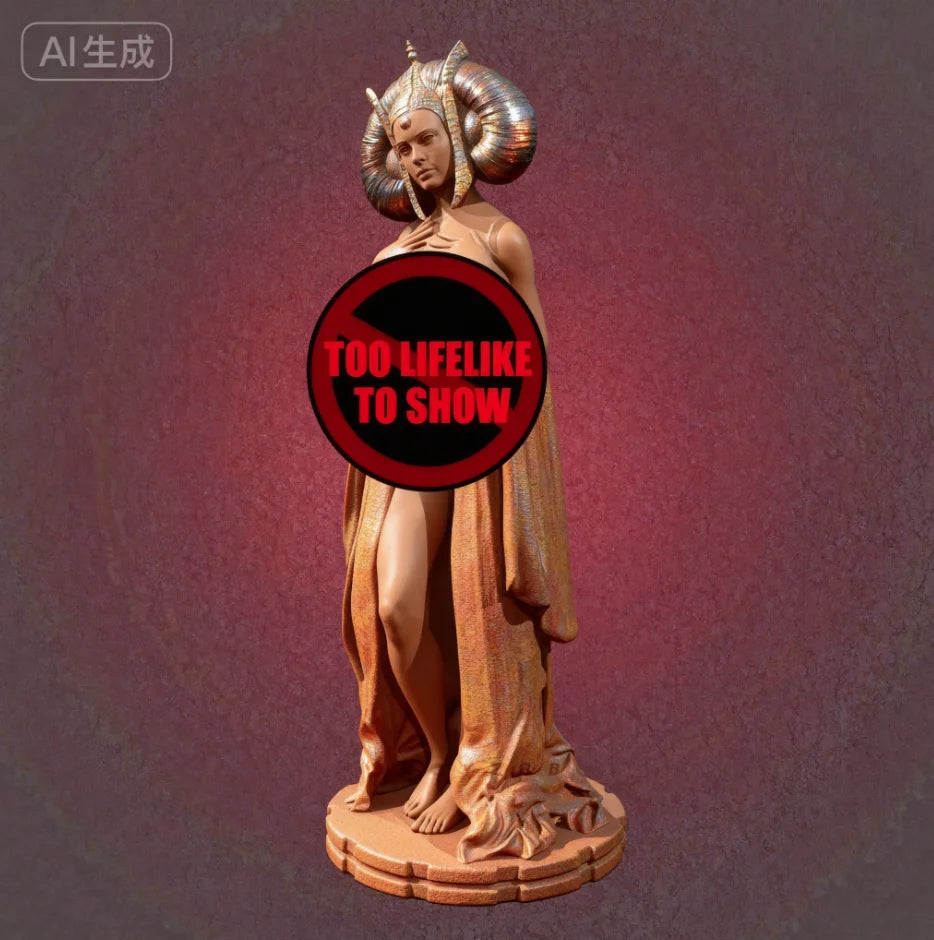 75mm Female with Flowing Robes, Resin Model Bust Kit, Unassembled and Unpainted
