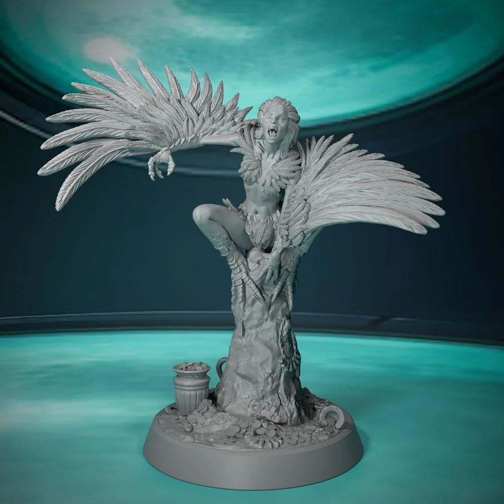 75mm Harpy, Resin Model Figure Kit, Fantasy Theme, Unassembled and Unpainted