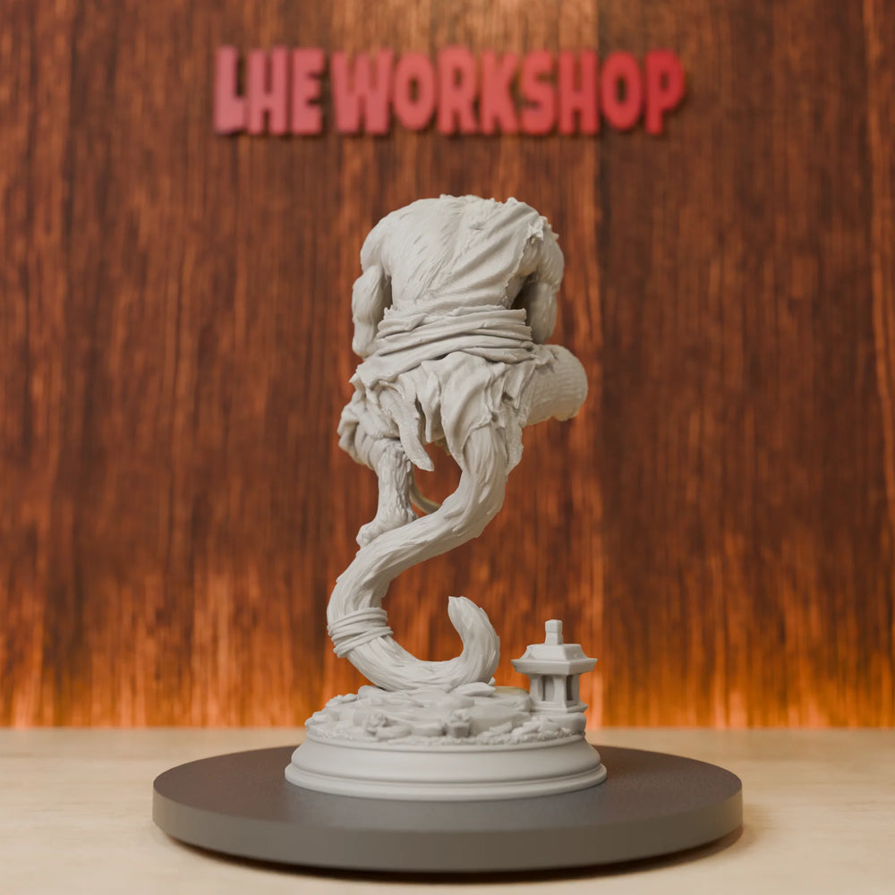 75mm Tabaxi Wandering Monk, Resin Model Figure Kit, Fantasy Theme, Unassembled and Unpainted