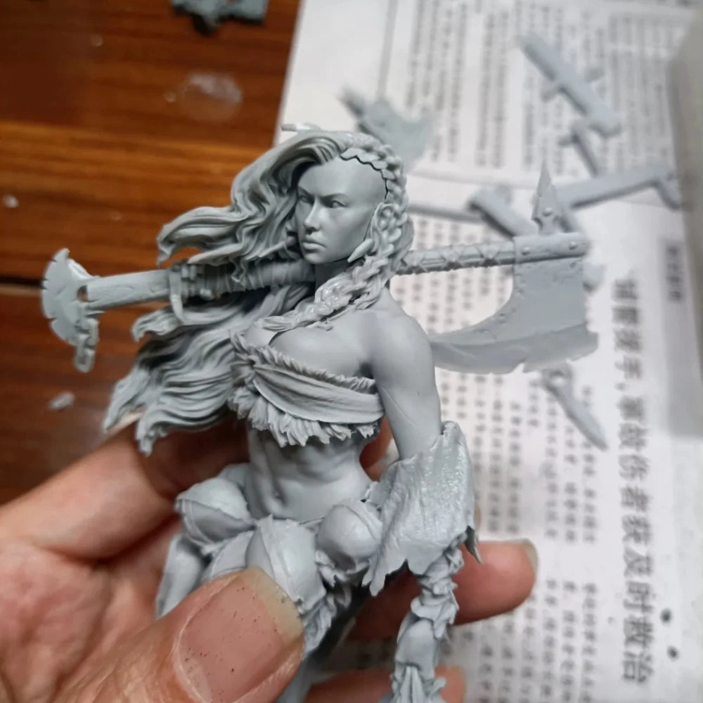 1/12 Female Hunter, Resin Model Bust Kit, Fantasy Theme, Unassembled and Unpainted