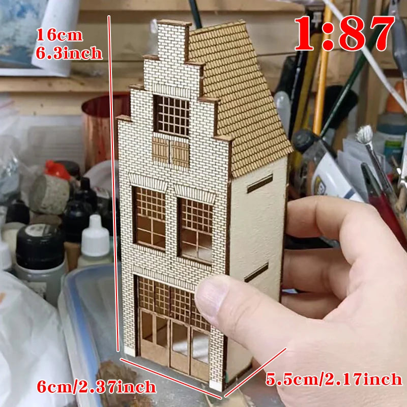 1/87 European Rural Buildings, Resin Model Diorama Kit, Historical Theme, Unassembled and Unpainted