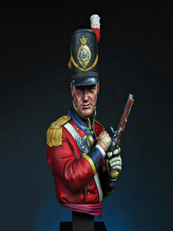 1/10 Napoleonic British Coldstream Guards Officer, Resin Model Bust Kit, Unassembled and Unpainted
