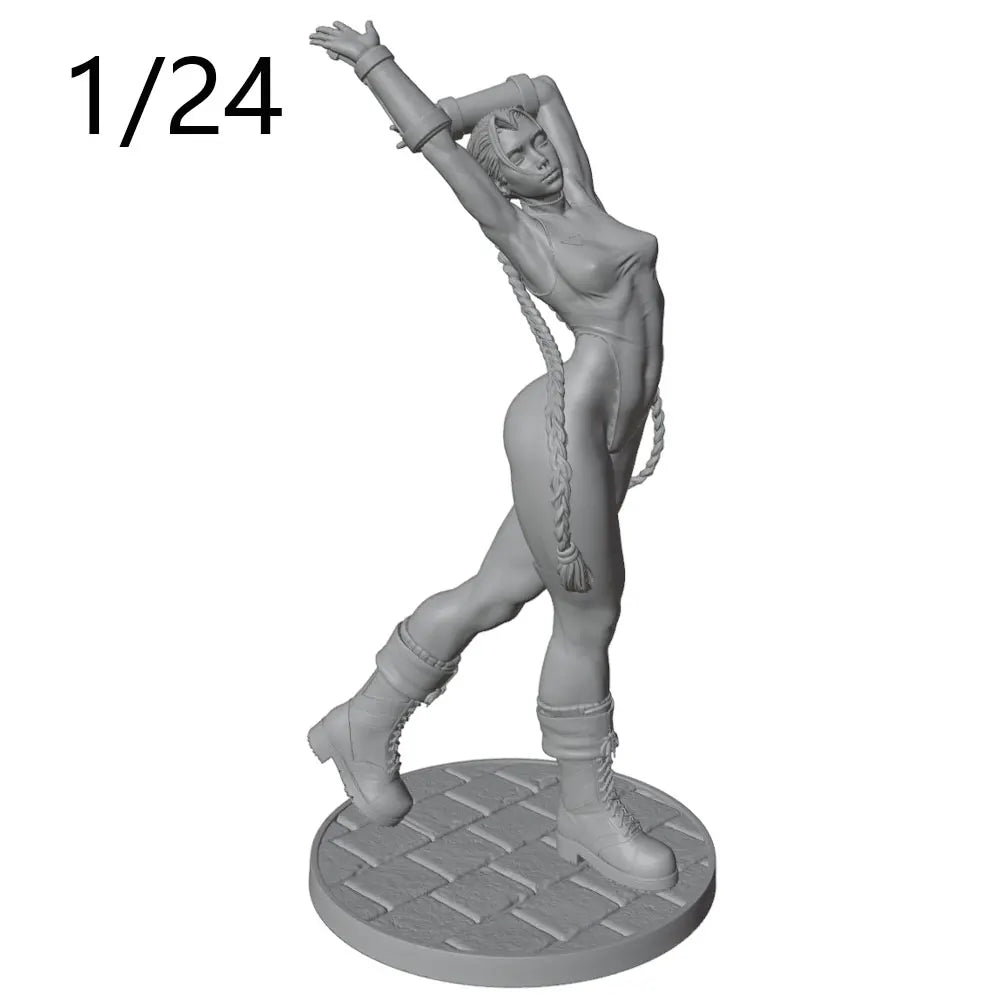 1/24 1/24 Anime Pin-Up, Resin Model Figure Kit, Unassembled and Unpainted