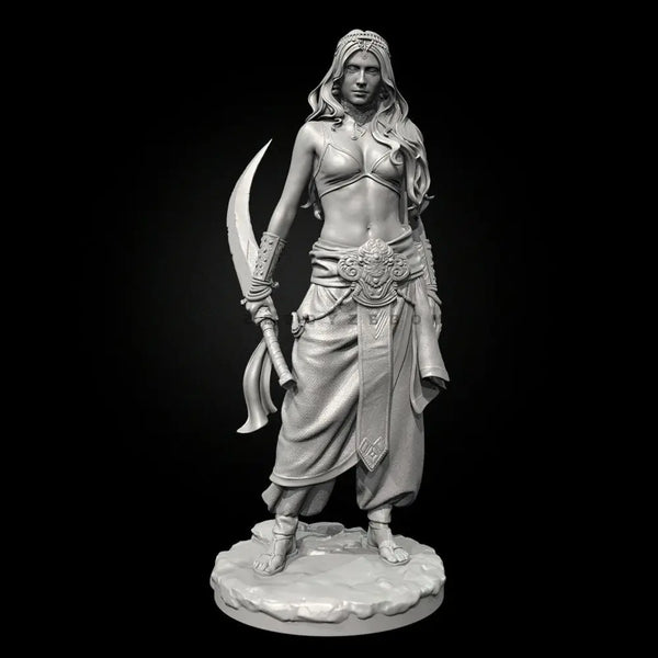 75mm Persian Female Swordsman, Resin Model Figure Kit, Fantasy Theme, Unassembled and Unpainted