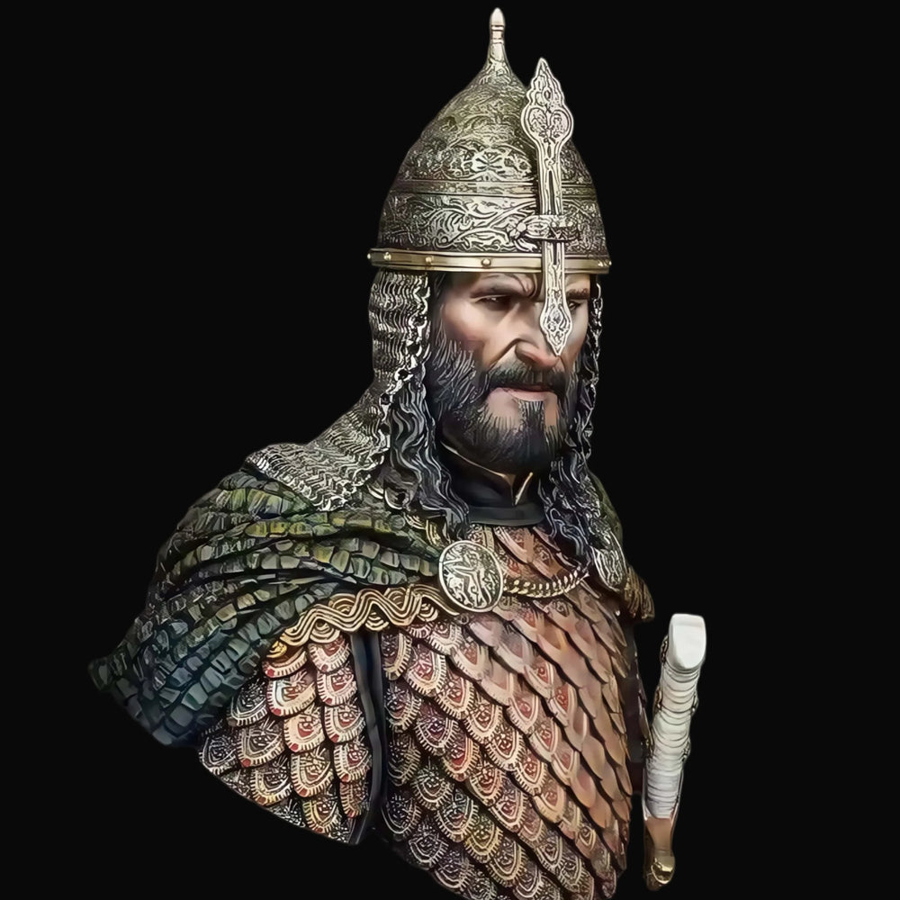 1/10 Medieval Warrior General, Resin Model Bust Kit, Unassembled and Unpainted
