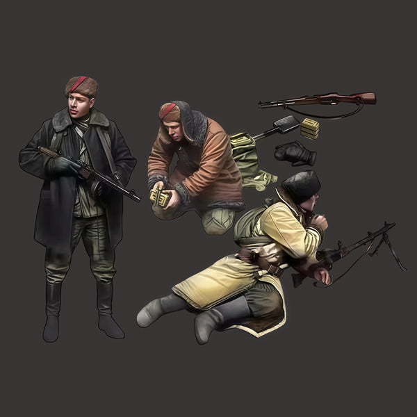 1/35 WWI Military Squad, 9 Figures, Resin Model Figure Kit, Unassembled and Unpainted
