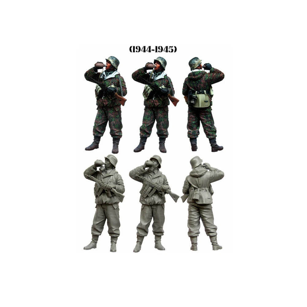 1/35 WWII Tactical Operator Advancing with Rifle, 6 Figures, Resin Model Figure Kit, Unassembled and Unpainted