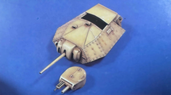 1/35 WWII Tank Turret & Hull Assembly, Resin Model Vehicle Kit, Unassembled and Unpainted