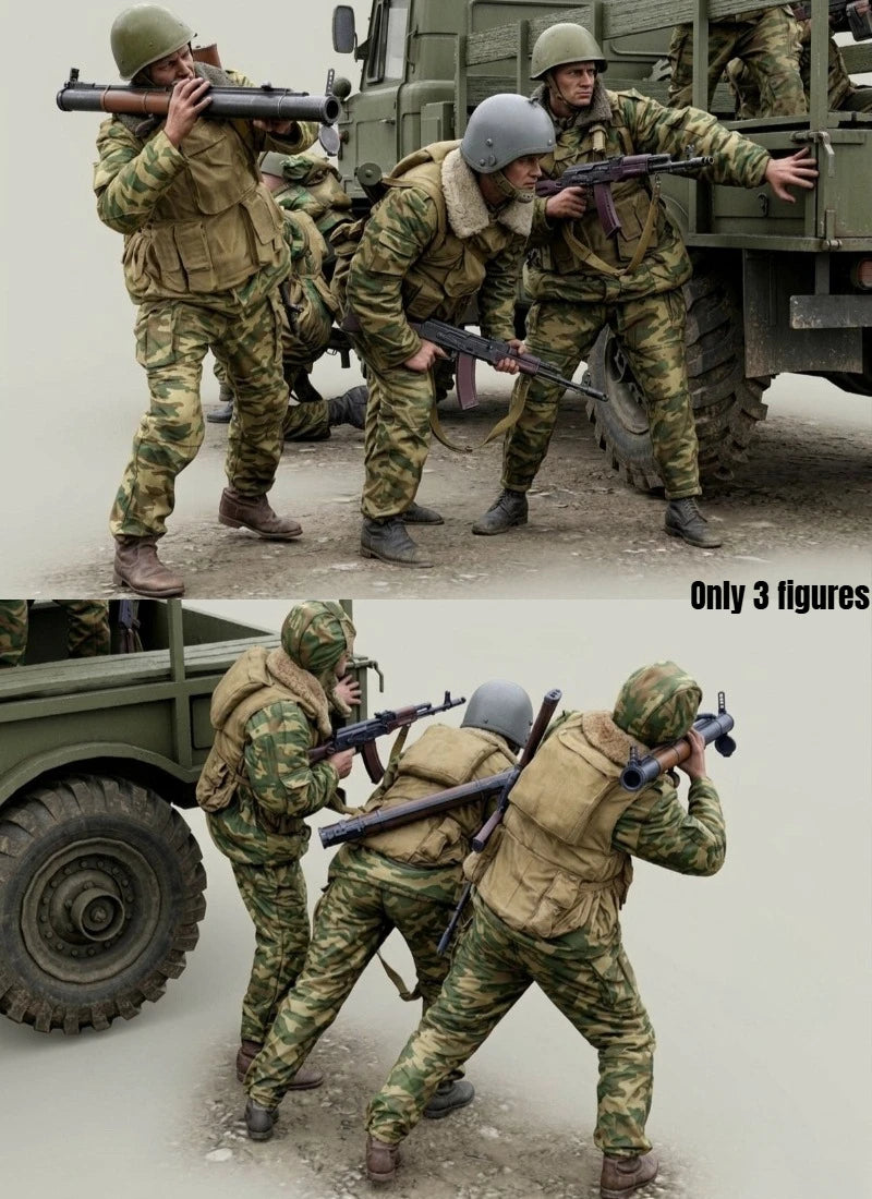 1/16 Modern Russian Tactical Squad in Assault, 6 Figures, Resin Model Figure Kit, Unassembled and Unpainted