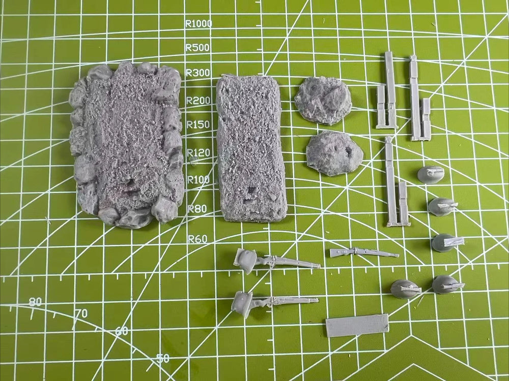 1/35 Religious Cemetery, Resin Model Diorama Kit, Mythology Theme, Unassembled and Unpainted