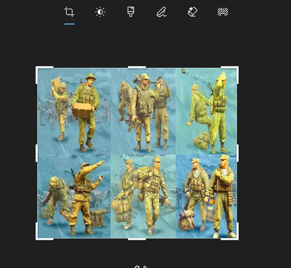 1/35 WWII German Afrika Korps Infantry Squad, 13 Figures, Resin Model Figure Kit, Unassembled and Unpainted