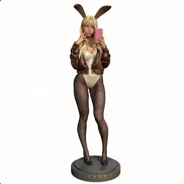 75mm Bunny Girl Pinup, Resin Model Figure Kit, Unassembled and Unpainted