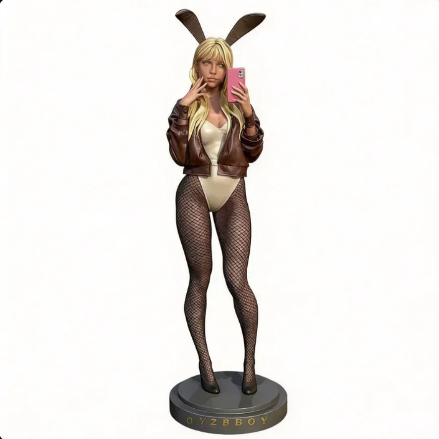 75mm Bunny Girl Pinup, Resin Model Figure Kit, Unassembled and Unpainted