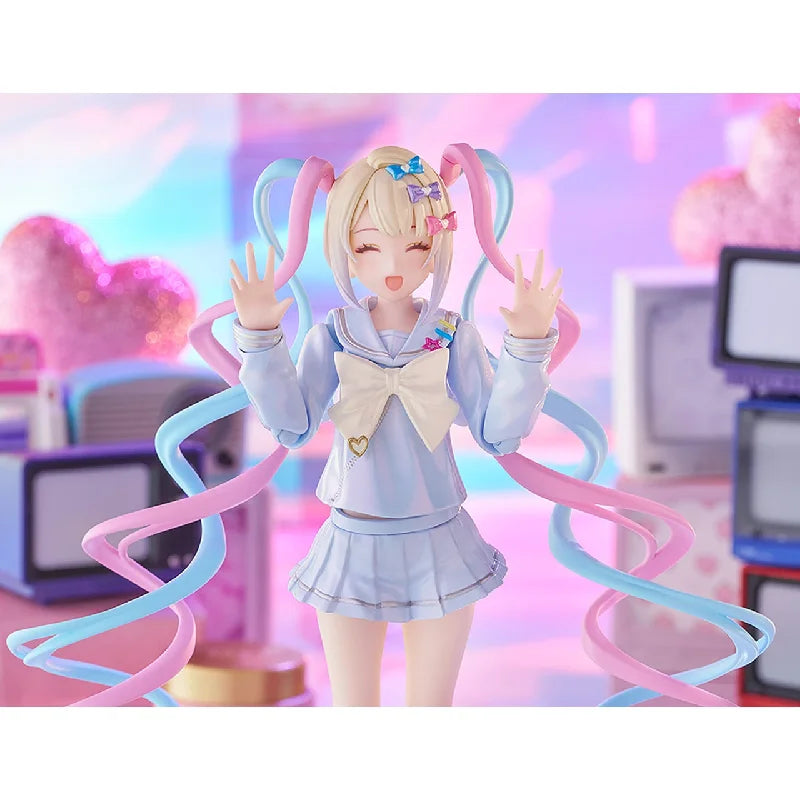 Magical Girl with Twin Pigtails and Pink Ribbons, Resin Model Figure Kit, Anime Theme, Unassembled and Unpainted
