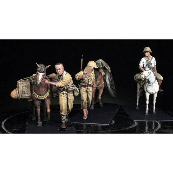 1/35 Napoleonic Cavalry & Transport, 18 Figures, Resin Model Figure Kit, Unassembled and Unpainted