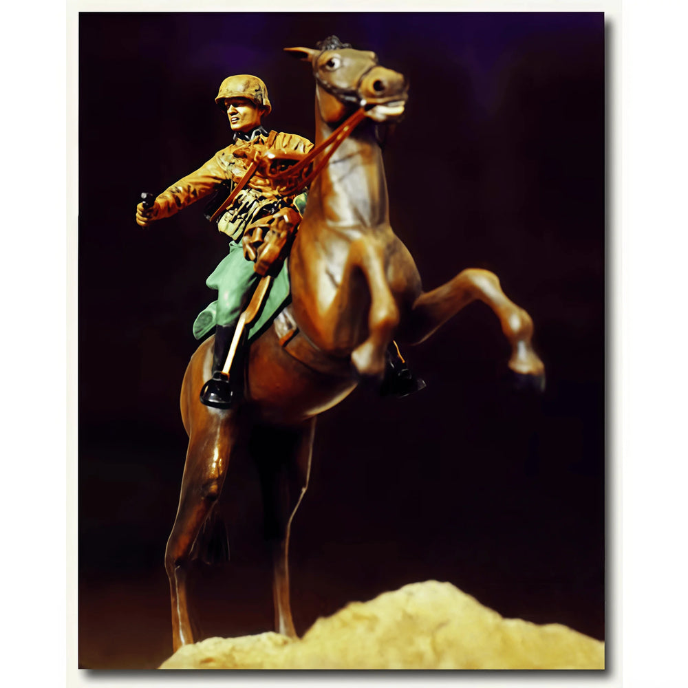 1/35 Historical Cavalry Soldier, Resin Model Figure Kit, Military Theme, Unassembled and Unpainted