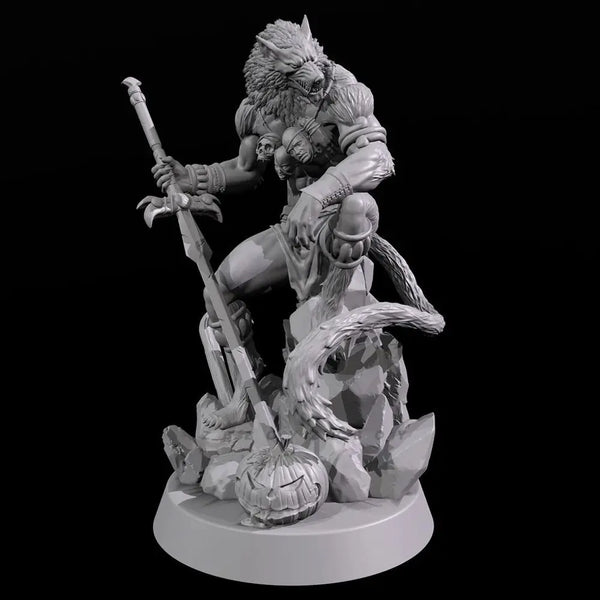 Medieval Fantasy Werewolf Warriors, 8 Figures, Resin Model Figure Kit, Unassembled and Unpainted