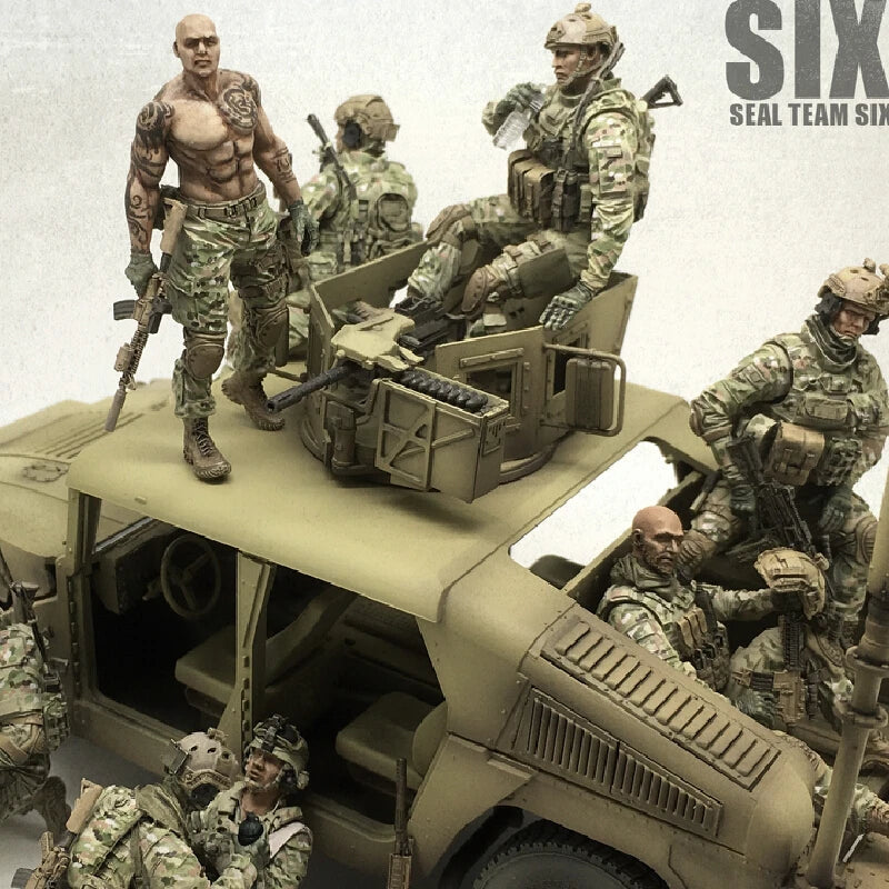 1/35 Modern US Navy SEAL Team Six, 6 Figures, Resin Model Figure Kit, Unassembled and Unpainted