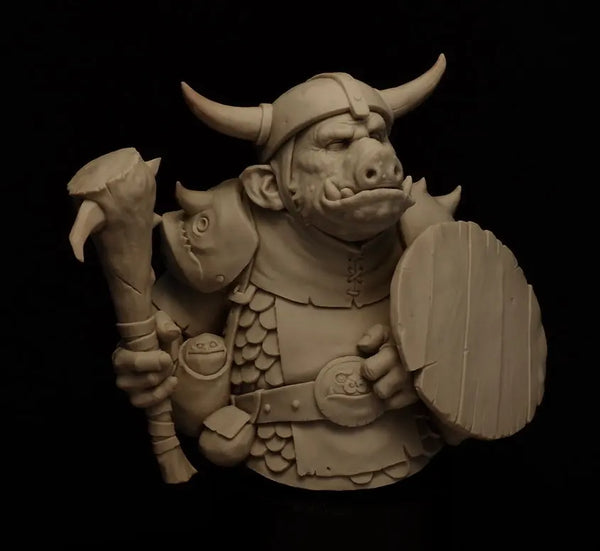 1/12 Dark Fantasy Demon Warrior, Resin Model Bust Kit, Fantasy Theme, Unassembled and Unpainted