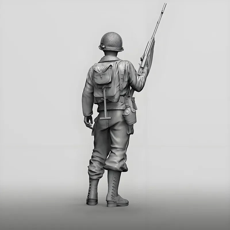 1/16 WWII Gunner Soldier, Resin Model Figure Kit, Unassembled and Unpainted