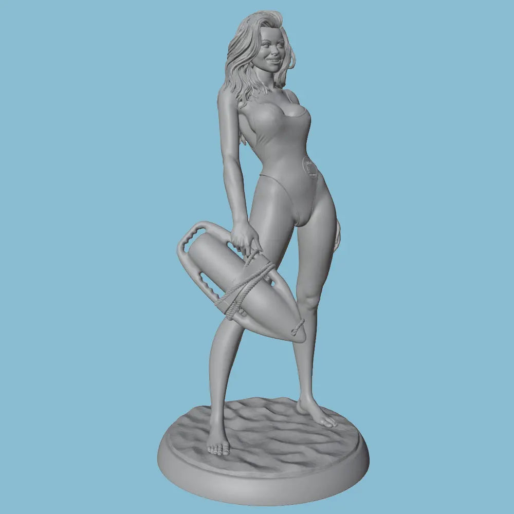 75mm Pinup Woman, Resin Model Figure Kit, Unassembled and Unpainted