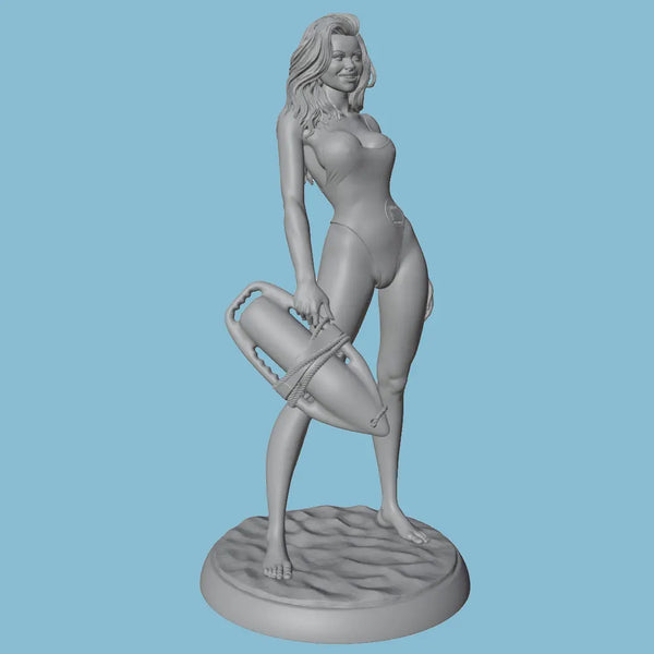 75mm Pinup Woman, Resin Model Figure Kit, Unassembled and Unpainted