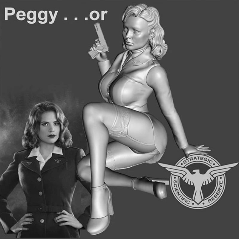 1/24 WWII Pinup, 2 Figures, Resin Model Figure Kit, Unassembled and Unpainted