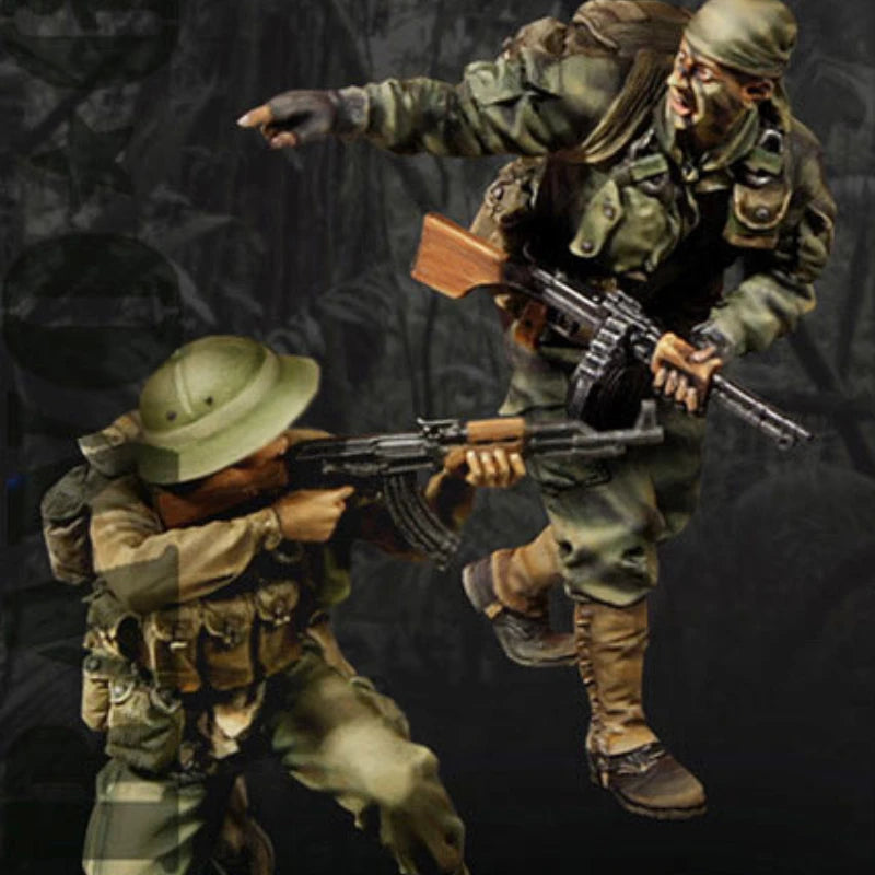 1/35 Vietnam War MACV-SOG Soldiers, 4 Figures, Resin Model Figure Kit, Unassembled and Unpainted