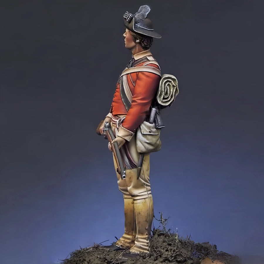 18th Century British Redcoat Infantry Soldier 1/24 Resin Figure Kit - resin model view 2