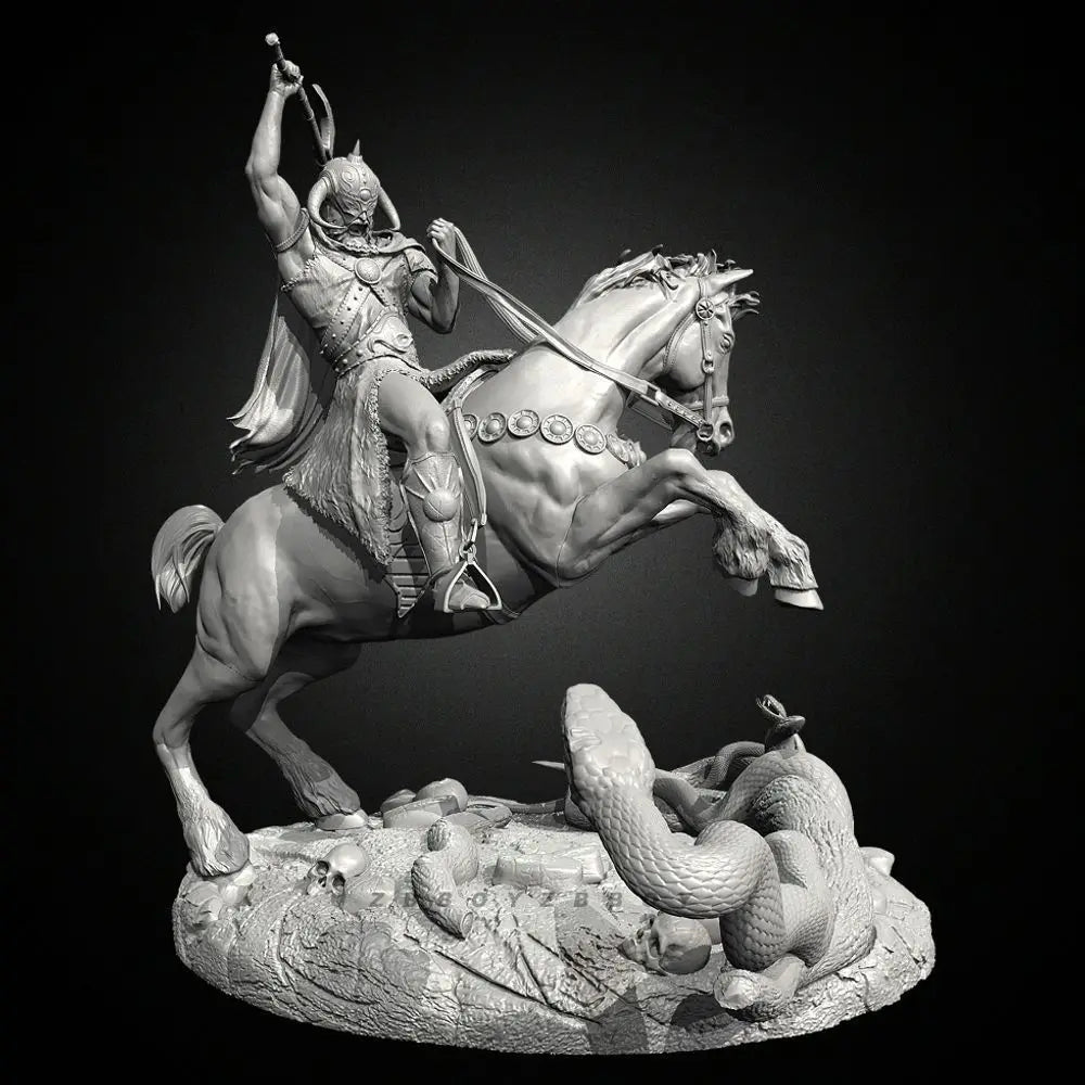 150mm The God of Eliminating Evil, Resin Model Figure Kit, Fantasy Theme, Unassembled and Unpainted