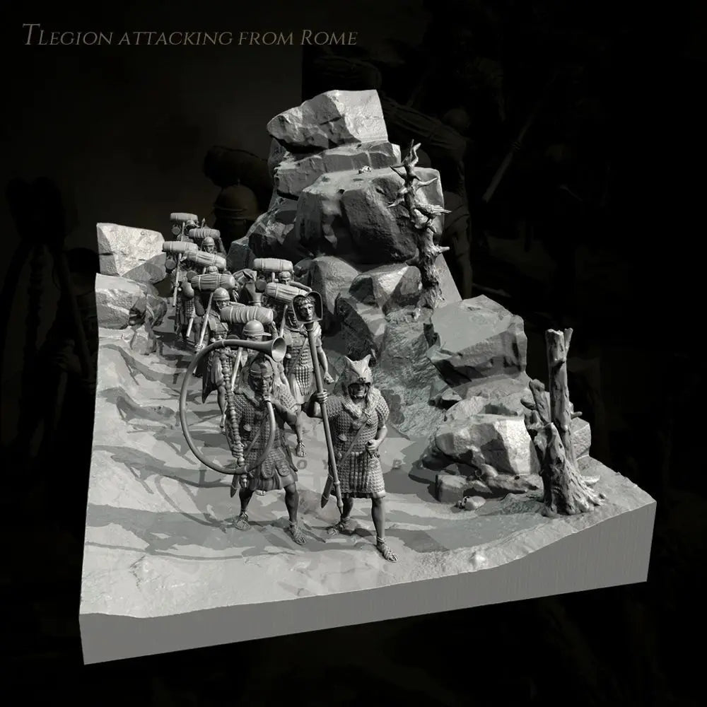 50mm Ancient Roman Legion, 25 Figures, Resin Model Diorama Kit, Unassembled and Unpainted