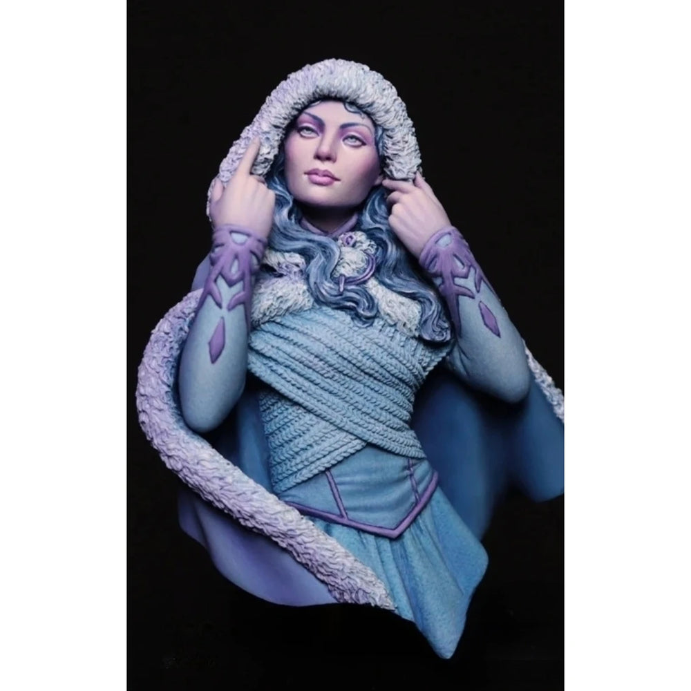 1/10 Winter Girl, Resin Model Bust Kit, Fantasy Theme, Unassembled and Unpainted