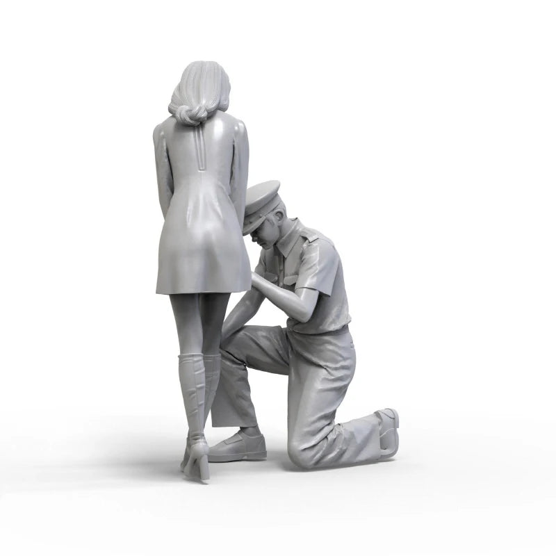 1/24 Modern Police Officer & Civilian, 5 Figures, Resin Model Figure Kit, Unassembled and Unpainted