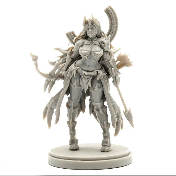 38mm Dark Fantasy Demonic Soldier, Resin Model Figure Kit, Fantasy Theme, Unassembled and Unpainted