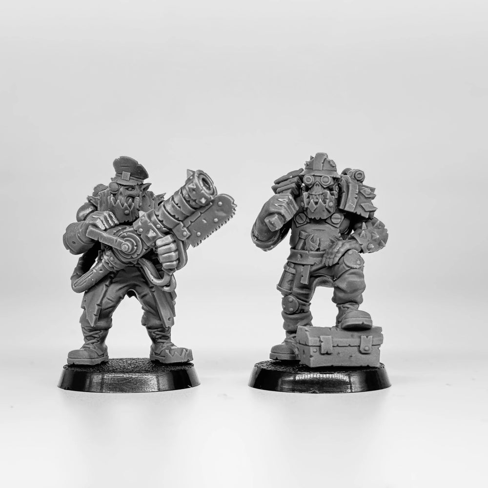28mm Grimdark Infantry Soldiers, 11 Figures, Resin Model Figure Kit, Sci-Fi Theme, Unassembled and Unpainted