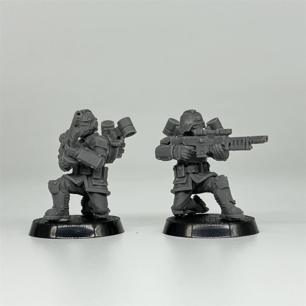 32mm Grim Guard Aero Troops, 22 Figures, Resin Model Figure Kit, Sci-Fi Theme, Unassembled and Unpainted