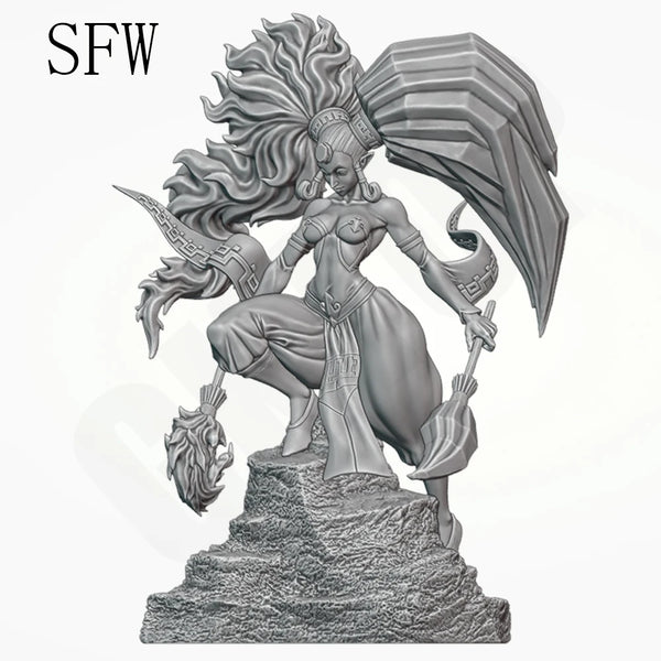 1/24 Armored Sorceress, Resin Model Figure Kit, Fantasy Theme, Unassembled and Unpainted