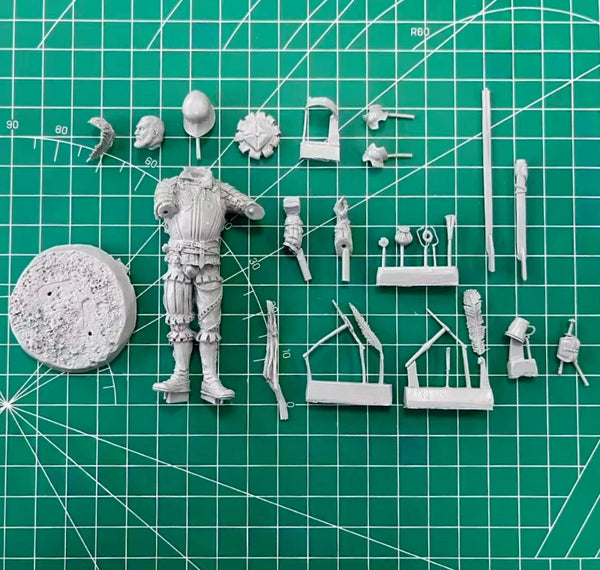 75mm Ancient Pirate Warrior Grutte Pier, Resin Model Figure Kit, Unassembled and Unpainted