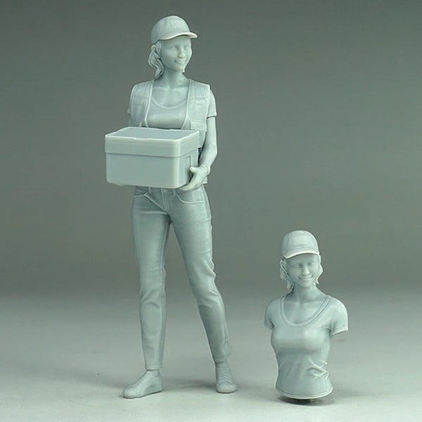 1/24 Modern Courier, 2 Figures, Resin Model Figure Kit, Unassembled and Unpainted