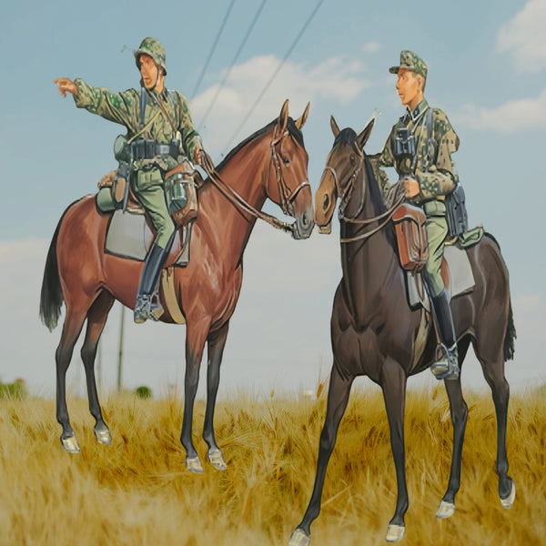 1/35 WWI Cavalry, 2 Figures, Resin Model Figure Kit, Unassembled and Unpainted