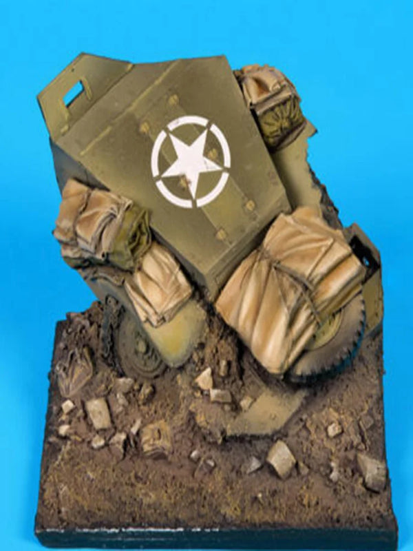 WWII Allied Base, Resin Model Terrain Kit, Unpainted