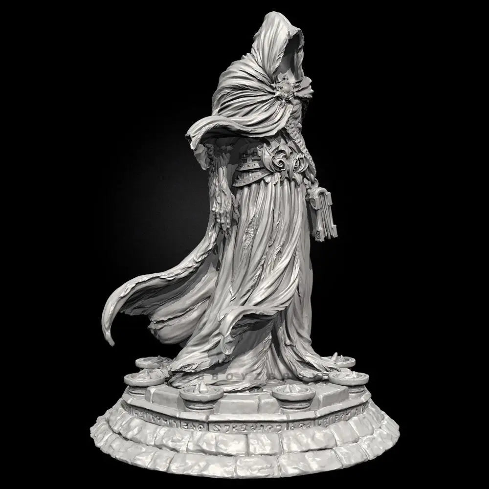 50mm Undead Sorcerer, Resin Model Figure Kit, Fantasy Theme, Unassembled and Unpainted