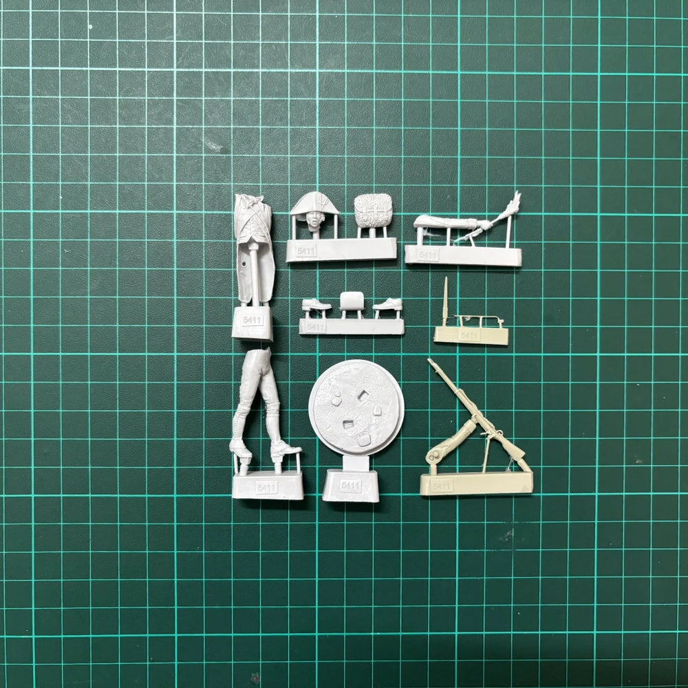 75mm Napoleonic French Line Infantry Fusilier, Resin Model Figure Kit, Unassembled and Unpainted